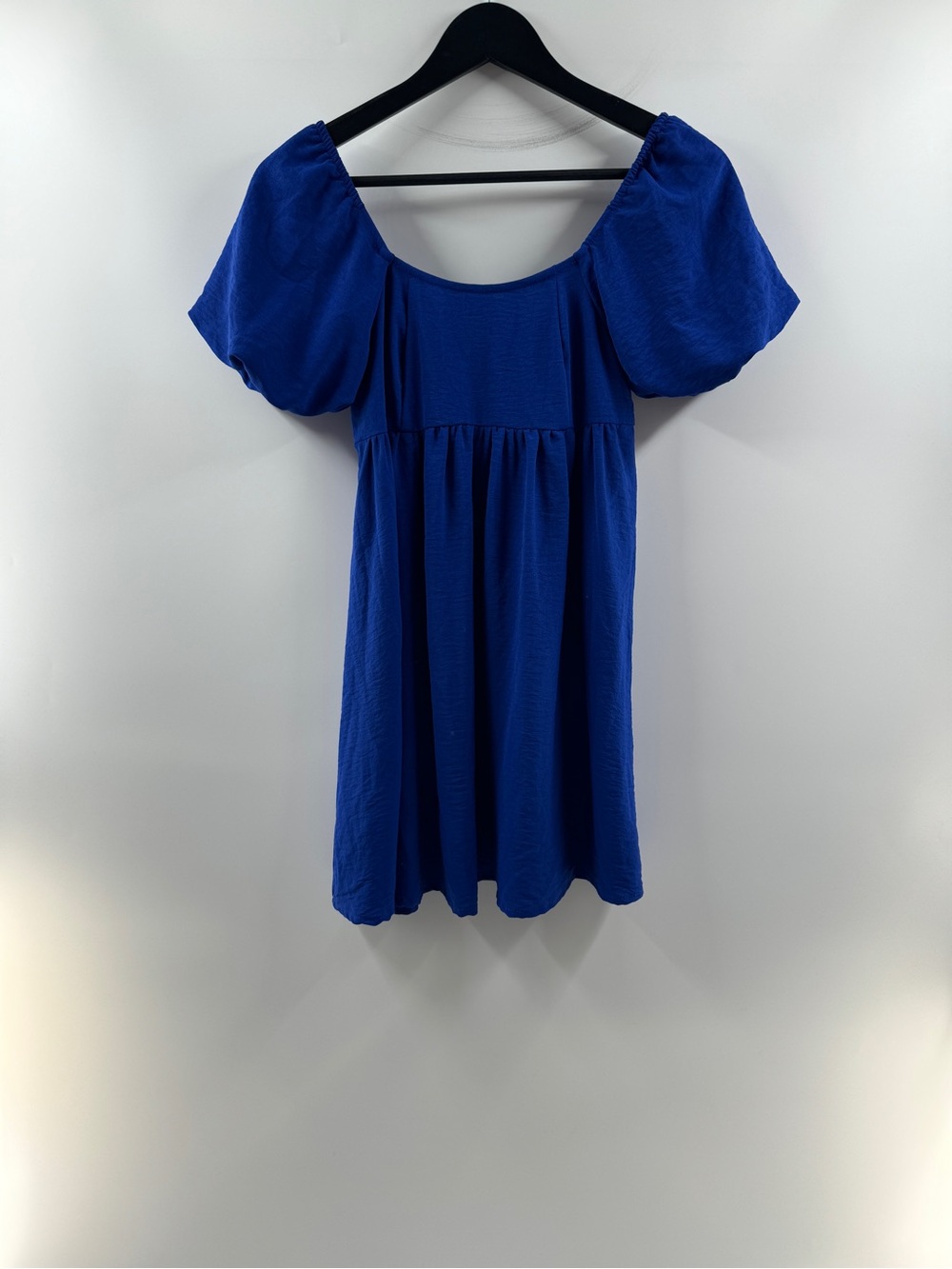 Altar’d State Shoney Puff Sleeve Mini Dress Royal Blue Women’s XS Babydoll